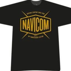 Tee Shirt Manches Courtes Homme Navicom 2020 Anniversaire 40 Ans - Noir