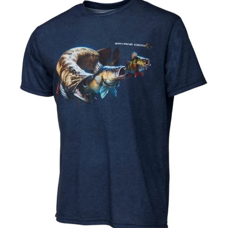 Savage Gear T-Shirts, Polos & Chemises^Tee Shirt Manches Courtes Cannibal - Bleu