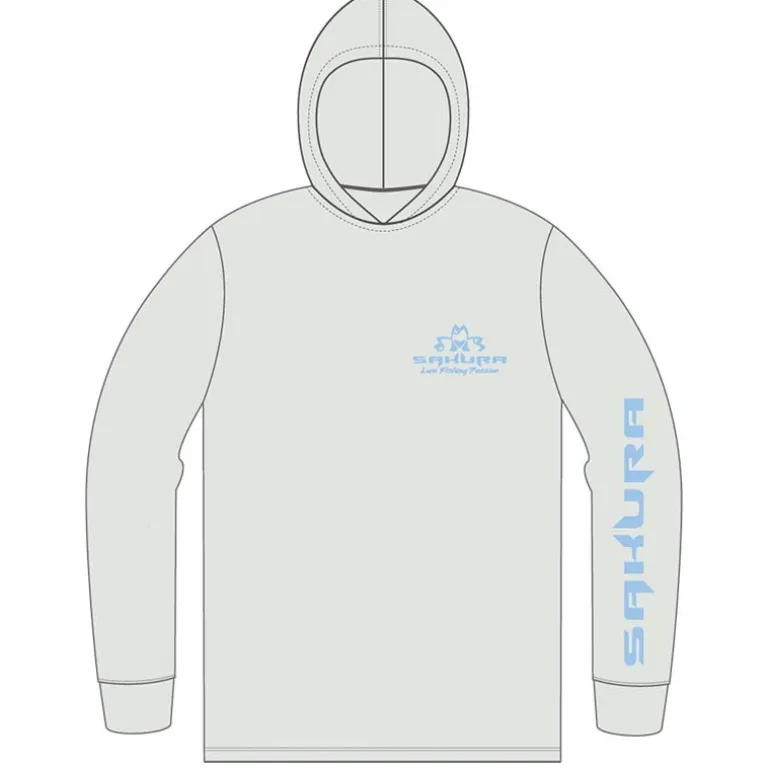 Tee Shirt Manches Longues Homme Sakura Uv Long Sleeves Hoodie - Gris