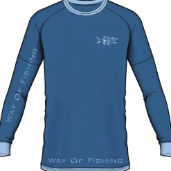 W.O.F. T-Shirts, Polos & Chemises^Tee Shirt Manches Longues Homme Croix - Bleu