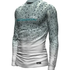 Tee Shirt Manches Longues Homme Hot Spot Design Ocean Performance Giant Trevally - Gris
