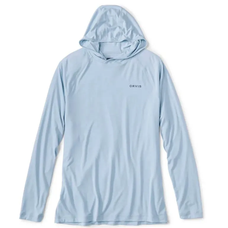 Tee Shirt Manches Longues Homme Orvis Dricast Logo Hoodie - Blue Fog
