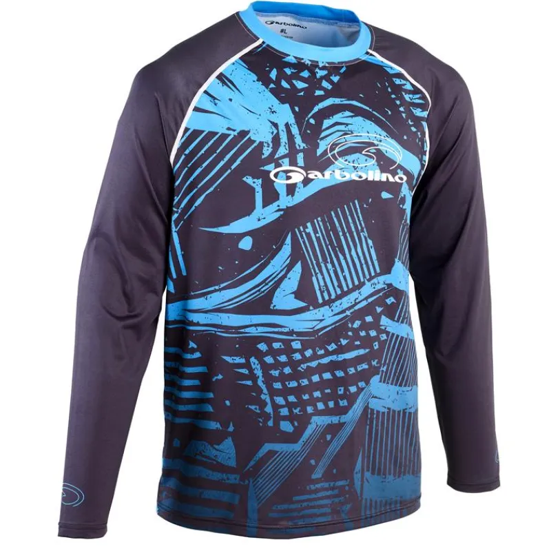 Garbolino Anti-Uv^Tee Shirt Manches Longues Homme Uv Protect 80'S - Noir/Bleu