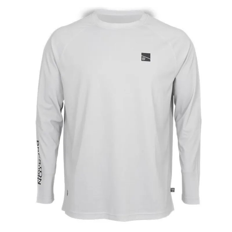 Preston Innovations Anti-Uv^Tee Shirt Manches Longues Homme Performance Sun Shirt Upf-40 - Gris