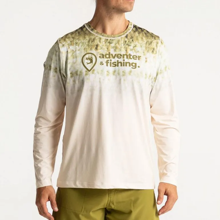 Tee Shirt Manches Longues Homme Adventer & Fishing Bozed Anti Uv - Black Bass