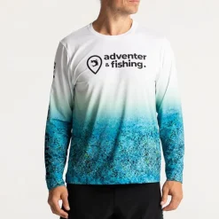 Tee Shirt Manches Longues Homme Adventer & Fishing Bozed Anti Uv - Bleu