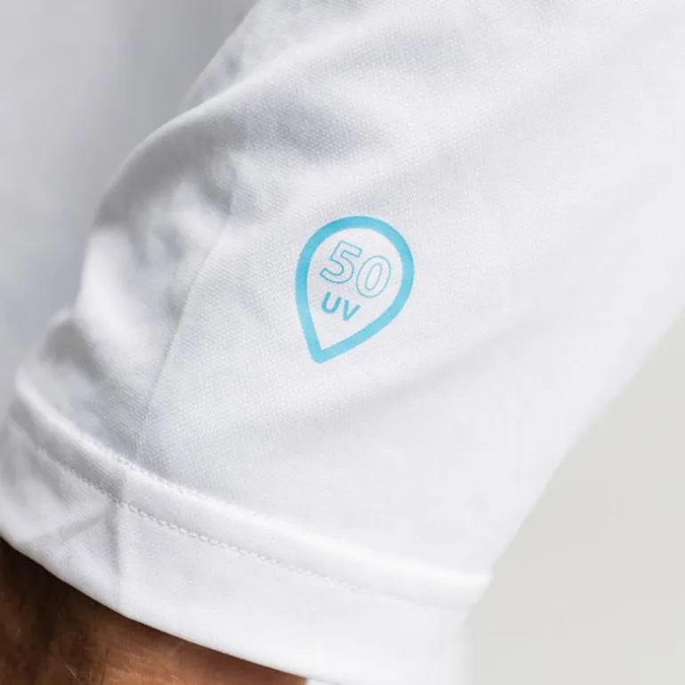 Tee Shirt Manches Longues Homme Adventer & Fishing Golon Anti Uv - Blanc/Bleu