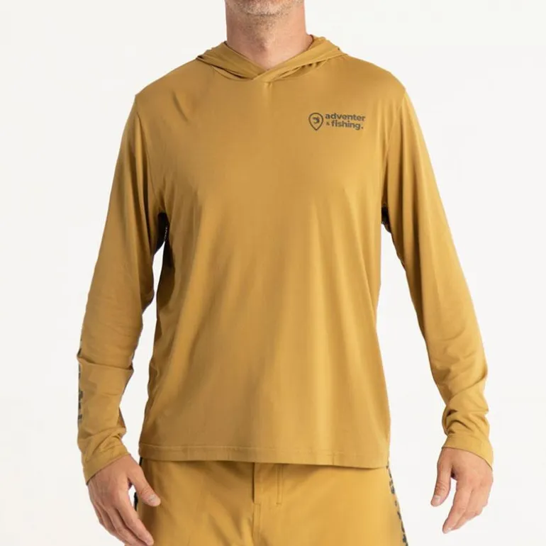 Tee Shirt Manches Longues Homme Adventer & Fishing Golon Anti Uv - Jaune