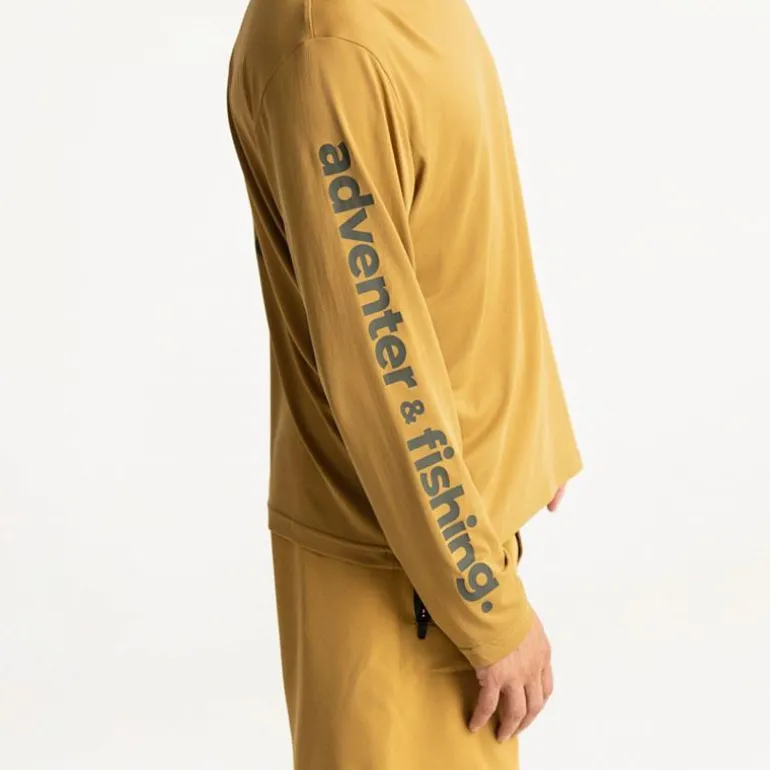 Tee Shirt Manches Longues Homme Adventer & Fishing Golon Anti Uv - Jaune