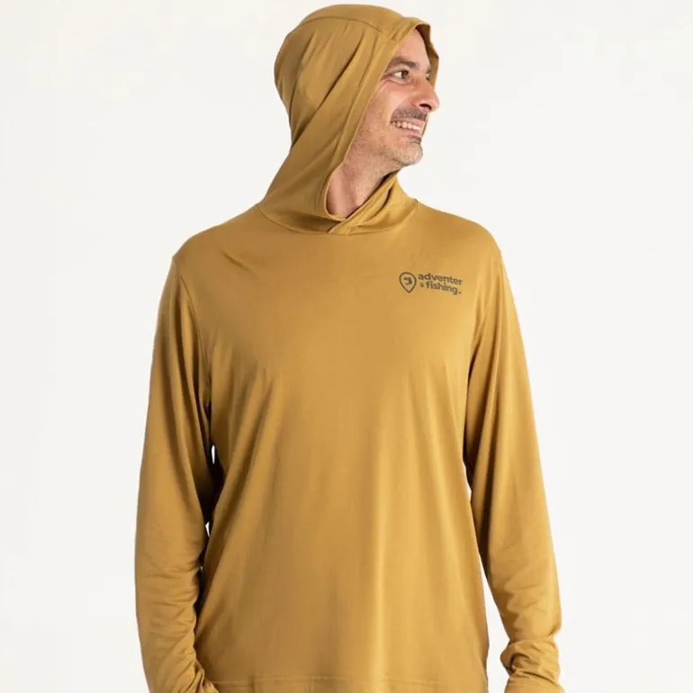 Tee Shirt Manches Longues Homme Adventer & Fishing Golon Anti Uv - Jaune