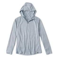 Tee Shirt Manches Longues Homme Orvis Avec Capuche Pro Sun - Bleu Clair