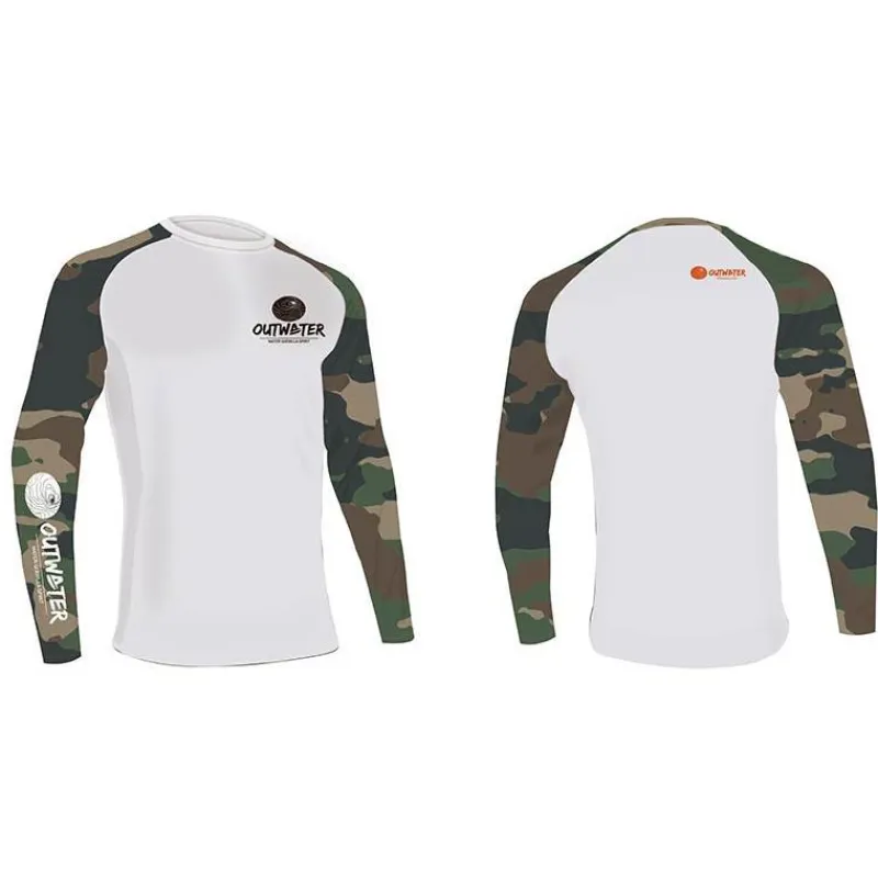 Outwater Anti-Uv^Tee Shirt Manches Longues Homme Camp One Old Skool Camo