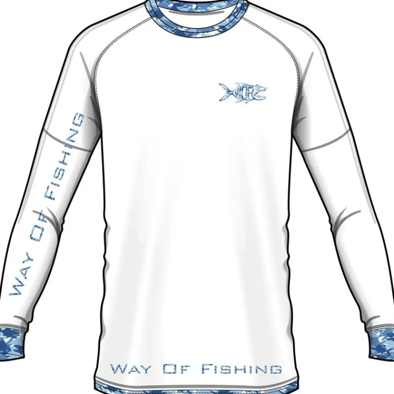 W.O.F. Anti-Uv|T-Shirts, Polos & Chemises^Tee Shirt Manches Longues Homme Uv Thon - Blanc