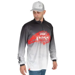 Fox Rage Anti-Uv^Tee Shirt Manches Longues Homme Performance Team Top - Noir/Blanc