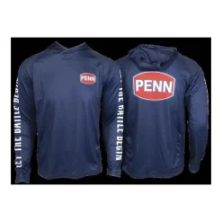 Tee Shirt Manches Longues Homme Penn Pro Hooded Jersey Anti Uv - Marine