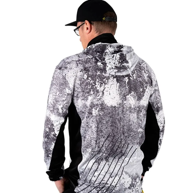 Tee Shirt Manches Longues Homme Black Cat Sun Jersey - Gris/Blanc