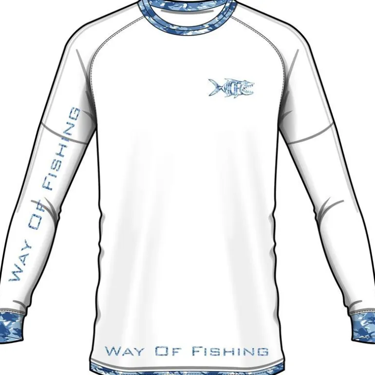 Tee Shirt Manches Longues Homme W.O.F. Croix - Blanc