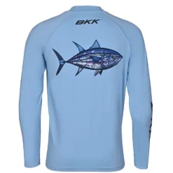 Tee Shirt Manches Longues Homme Bkk Long Sleeve Performance Shirt Barramundi - Bleu Clair