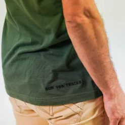 Sur vos traces Cadeaux & Décoration|Cadeaux & Décoration^Tee Shirt Pêche Personnalisable - Kaki