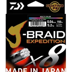 Tresse Daiwa J-Braid Expedition X8 Multicolore - 500M
