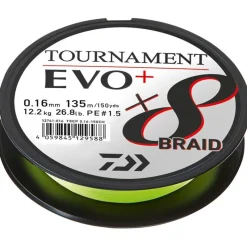 Daiwa Fils - Tresses - Bdl Carnassier|Tresses - Fils - Bdl Mer^Tresse Tournament 8 Braid Evo+ - Chartreuse - 135M