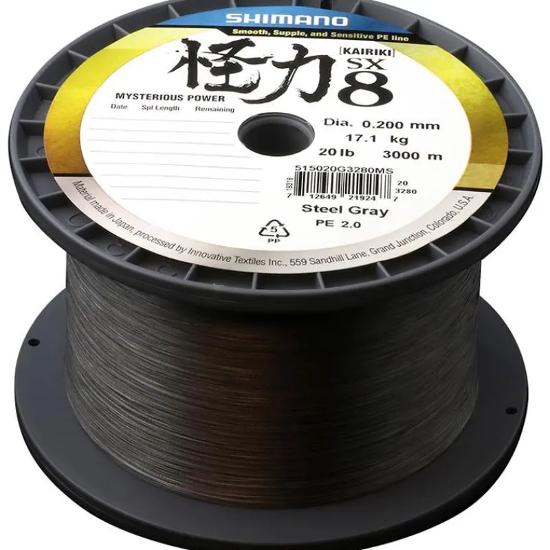 Shimano Fils - Tresses Carpe^Tresse Kairiki 8 Steel Grey - 3000M