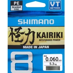 Shimano Fils - Tresses Silure|Fils - Tresses Carpe^Tresse Kairiki Sx8 Gris - 300M