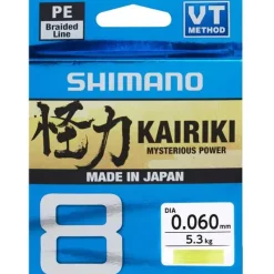Shimano Fils - Tresses - Bdl Carnassier|Tresses - Fils - Bdl Mer^Tresse Kairiki Sx8 Jaune - 150M