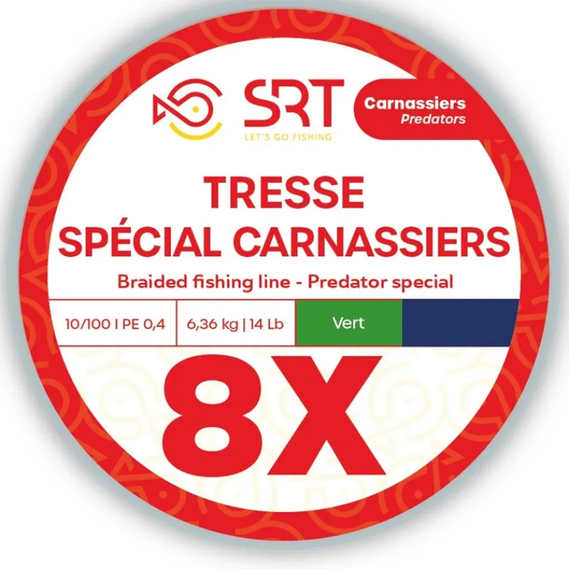 SRT Fils - Tresses - Bdl Carnassier^Tresse 8X - Moss Green - 500M