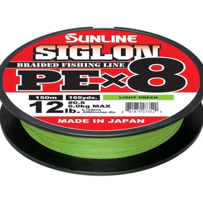 Sunline Fils - Tresses - Bdl Carnassier|Tresses - Fils - Bdl Mer^Tresse Siglon Braid Pe 8X Vert Clair - 150M