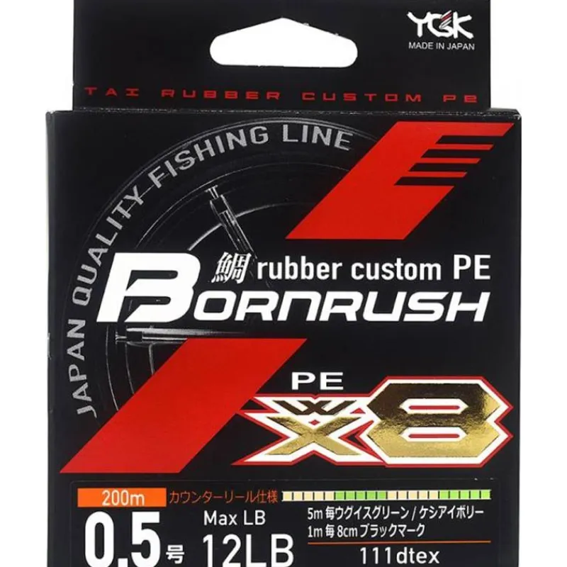 YGK Fils - Tresses - Bdl Carnassier|Tresses - Fils - Bdl Mer^Tresse Bornrush Wx8 Rubber Custom - 200M
