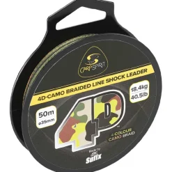 Tête De Ligne Carp Spirit 4D Camo Braided Line Shock Leader - 50M