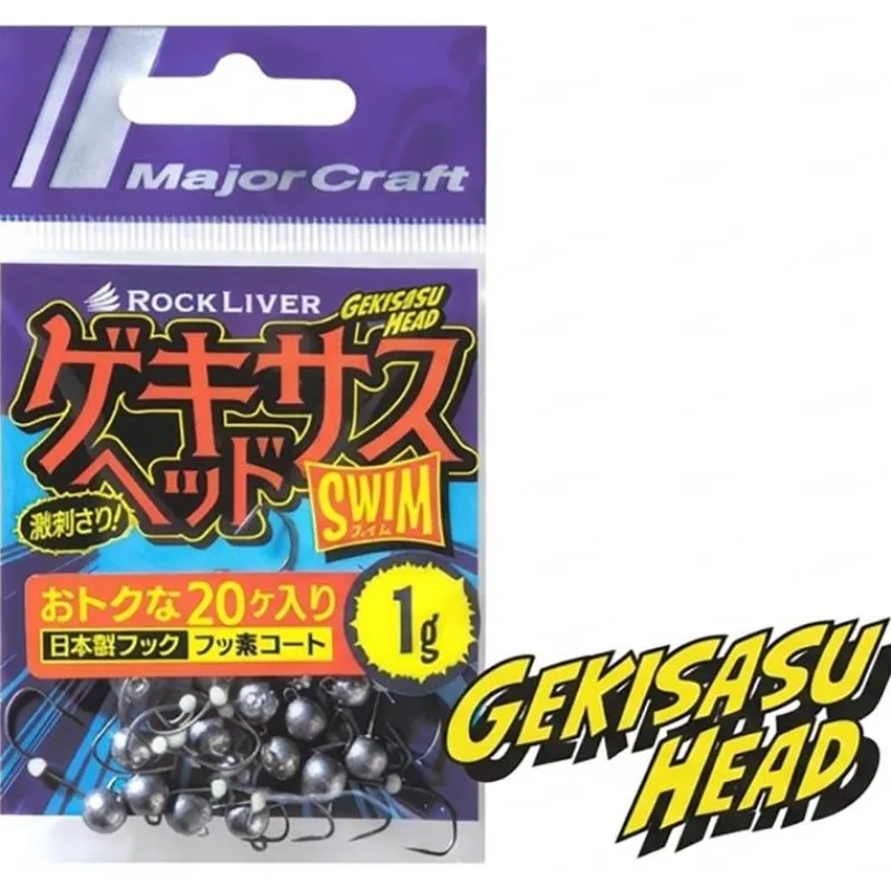 Major Craft Têtes Plombées^Tête Plombée Gekisasu Head Swim Bulk Pack