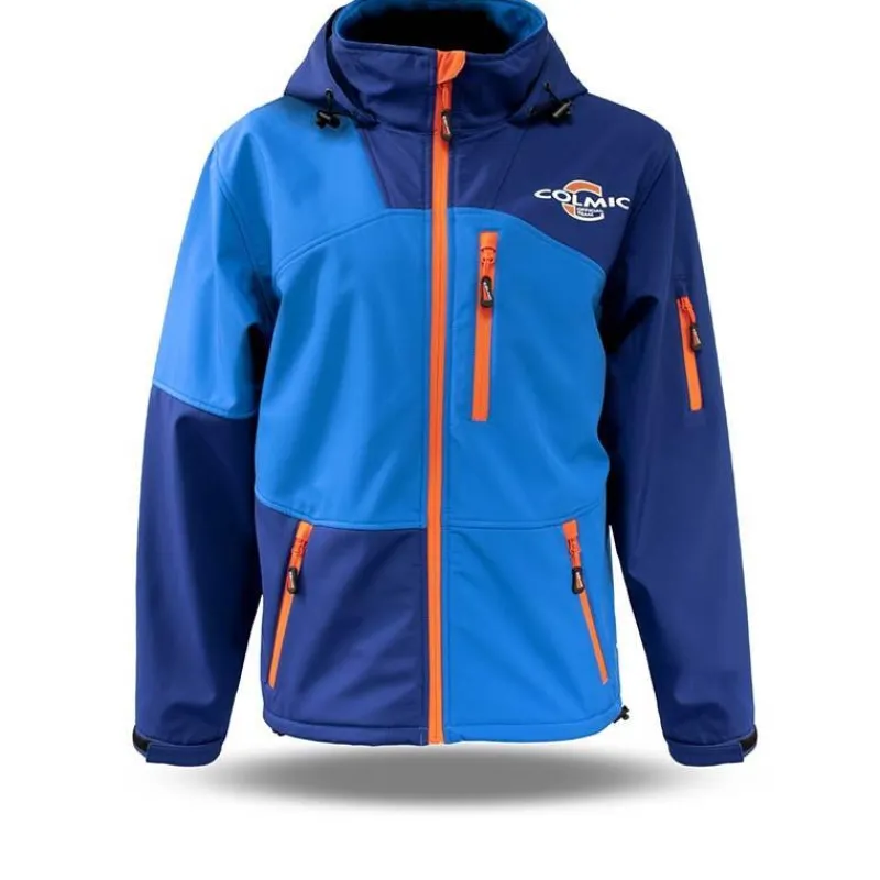 Colmic Sweats & Polaires^Veste Homme Softshell Official Team Impermeable - Bleu