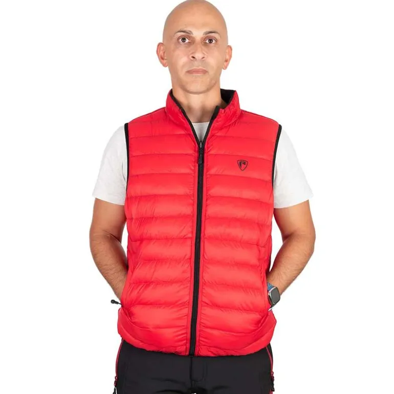 Veste Sans Manche Homme Fox Rage Pro Series Reversible Lightweight Quilted Gilet - Noir/Rouge